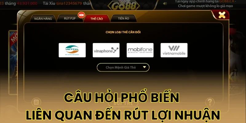 Câu hỏi phổ biến liên quan đến rút lợi nhuận