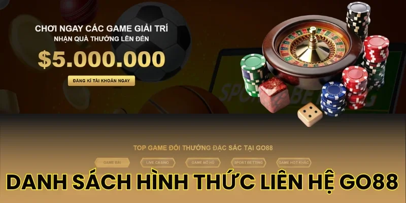 Danh sách hình thức liên hệ Go88
