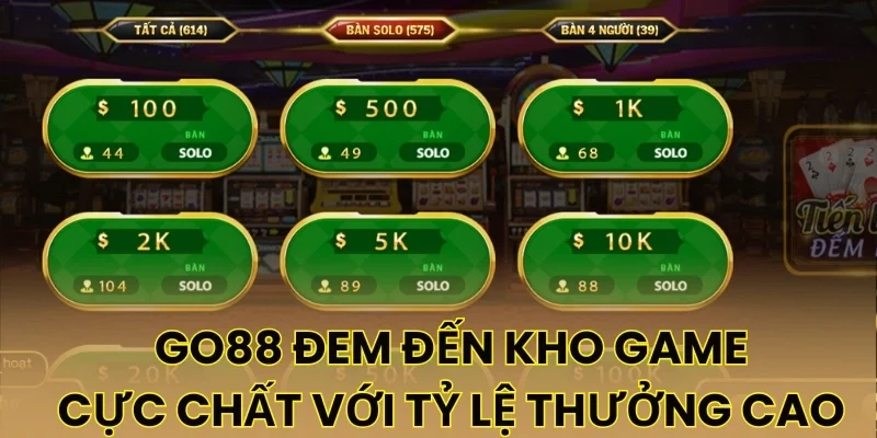 Go88 đem đến kho game cực chất với tỷ lệ thưởng cao